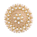 Etnico Gold-Plated Brass Meena Work Finger Ring (Women) - FL166Pe