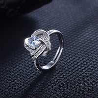 Mahi Floral Finger Ring with Crystal