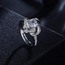 Mahi Floral Finger Ring with Crystal
