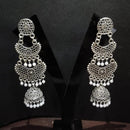 H K Fashion Oxidised Plated Jhumki Earrings