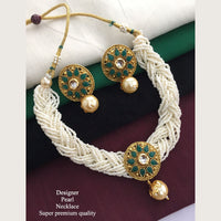 H K Fashion Antique Gold Plated kundan Pearls Choker necklace
