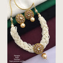 H K Fashion Antique Gold Plated kundan Pearls Choker necklace
