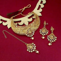 Tip Top Fashions Gold Plated Brown Austrian Stone Choker Necklace Sets