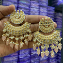 India Art Gold Plated Designer Kundan Pearl & Beads Earrings