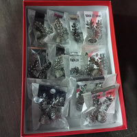 Woma Silver Oxidised Plated Pack Of 12 Trendy Jhumki  Earrings - 1318101A