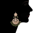 Etnico 18K Gold Plated Traditional Kundan & Pearl Studded Choker Necklace Jewellery Set with Earrings & Maang Tikka For Women (K7058G)