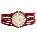 Etnico 18k Gold Plated Traditional Choker Set Glided With Kundan & Pearls For Women/Girls (K7203M)