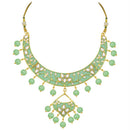 Etnico Gold Plated Kundan Meenakari Necklace Jewellery Set For Women (M4084Min)