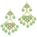 Etnico Gold Plated Kundan Meenakari Necklace Jewellery Set For Women (M4084Min)