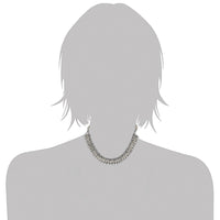 Etnico 18K Silver Oxidised Traditional South Indian Style Coin Necklace With Earrings For Women & Girls (MC061OX)