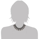 Etnico Oxidised Silver Plated Afghani Choker Necklace Jewellery Set for Women (MC070)