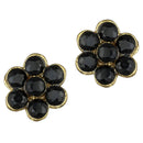 Etnico 18k Gold Plated Traditional Black Pearl Beaded Stylish Moti Choker Necklace Jewellery Set with Stud Earrings for women (ML286B)