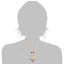 Etnico 18k Gold Plated Ethnic Kundan Pearl Studded Long Necklace Set For Women (ML294M)