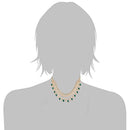Etnico18k Gold Plated Pearl Studded & Beaded Necklace Jewellery Set For Women (ML299G)