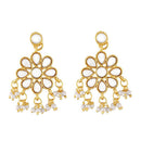 Etnico18k Gold Plated Kundan Pearl Moti Mala Necklace Jewellery Set for Women (ML302W)