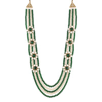 Etnico Gold-Plated Layered Groom Necklace For Men (Mlp32G)