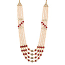Etnico Gold-Plated Layered Groom Necklace For Men (Mlp35M)