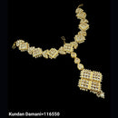 Padmawati Bangles Gold Plated Kundan & Pota Stone  Maangtikka With Sheeshphool Hair Accessories For Women
