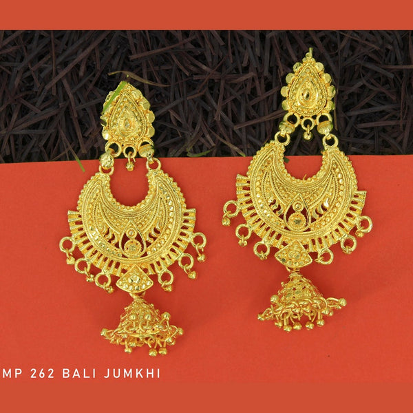 Mahavir Forming Gold Plated Dangler Earrings  - MP 262 Bali Jumkhi