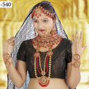 Neetu Art Gold Plated Red Stone And Kundan Bridal Jewellery Set for Women - NABridal17