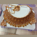 Neetu Art Gold Plated Kundan Stone Choker Necklace Set With Maangtikka