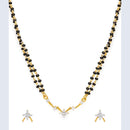 Mahi Radiant Crown Tanmaniya Chain Mangalsutra Set with Cubic Zirconia for Women (NL1101436G2)