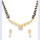 Mahi Dame Beauty Tanmaniya Chain Mangalsutra Set with Cubic Zirconia for Women (NL1101479G2)