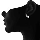 Mahi Rhodium Plated White Artificial Pearl Butterfly Pendant Set
