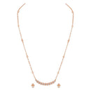 Mahi Dual Side Spikes Ethereal Solitaire Crystal Pendant Set for Women (NL1103790ZWhi)
