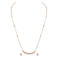 Mahi Dual Side Spikes Ethereal Solitaire Crystal Pendant Set for Women (NL1103790ZWhi)