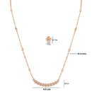 Mahi Dual Side Spikes Ethereal Solitaire Crystal Pendant Set for Women (NL1103790ZWhi)