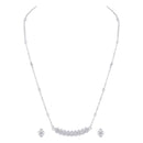 Mahi Dual Side Spikes Ethereal Solitaire Crystal Pendant Set for Women (NL1103791RWhi)
