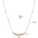 Mahi Dual Side Spikes Ethereal Solitaire Crystal Pendant Set for Women (NL1103792ZWhi)