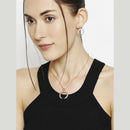 Mahi Rose Gold Plated Artificial Pearl Arc Pendant Set for Women (NL1103794ZWhi)