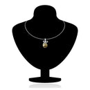 Mahi Liana Collection Brown Rhodium Plated Made with Swarovski Crystal Pendant Set for Women