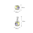 Mahi Liana Collection Rhodium Plated Made with Swarovski Crystal Pendant Set for Women