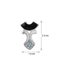 Mahi Rhodium Plated Chic Pendant Set with Swarovski Crystal for Women