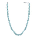 Mahi Rhodium Plated Pearl Pastel Blue Necklace with Swarovski Elements For Women