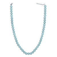 Mahi Rhodium Plated Pearl Pastel Blue Necklace with Swarovski Elements For Women