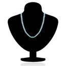 Mahi Rhodium Plated Pearl Pastel Blue Necklace with Swarovski Elements For Women
