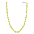 Mahi Rhodium Plated Pearl Pastel Yellow Necklace with Swarovski Elements For Women