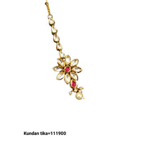Padmawati Bangles Gold Plated Kundan Stone Maang Tikka