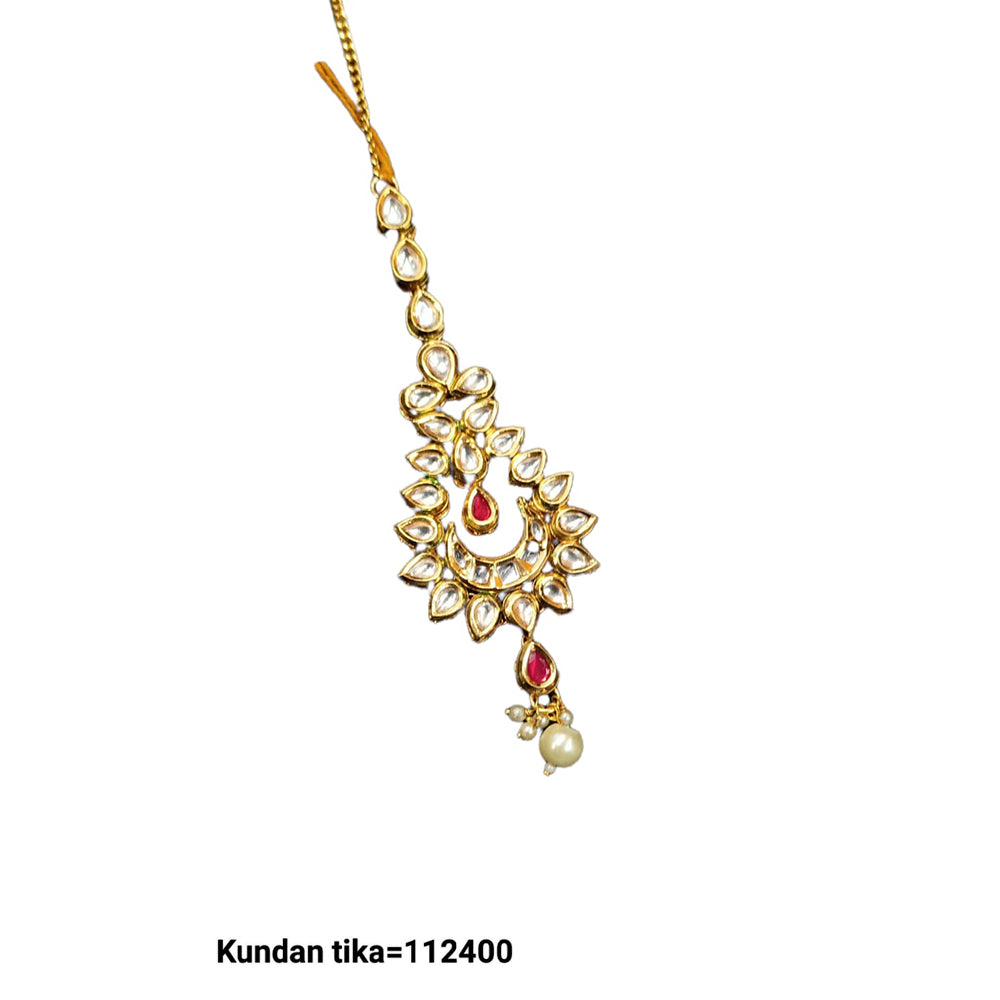 Padmawati Bangles Gold Plated Kundan Stone Maang Tikka