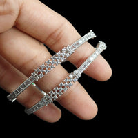 Padmawati Bangles Silver Plated Ad Stone Bangles Set- PBBAN132