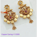 Padmawati Bangles Pota Stone Copper Dangler Earrings  - PBEAR81