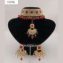 Padmawati Bangles Gold Plated Austrian Stone Choker Necklace Set