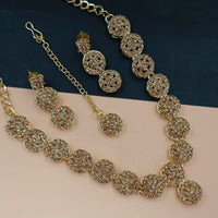 Padmawati Bangles Gold Plated Austrian Stone Long Necklace Set