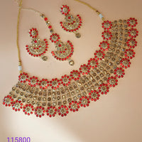 Padmawati Bangles Gold Plated Austrian Stone & Kundan Choker Necklace Set