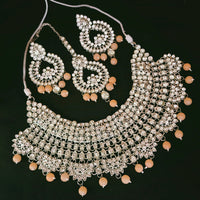 Padmawati Bangles Silver Plated Austrian & Kundan Choker Necklace Set