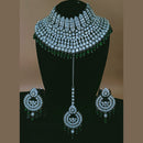 Padmawati Bangles Silver Plated Austrian Stone & Beads Choker Necklace Set